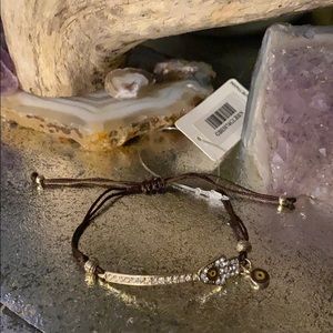 NWT Adjustable Hamsa and Evil Eye crystal bracelet